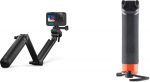 GoPro 3-Way 2.0 (Tripod/Handle/Extension Arm) - Official GoPro Accessories, AFAEM-002, Black & Handler Floating Hand Grip Travel and Sports AFHGM-003
