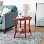Roundhill Furniture Perthi kaasaegne &uuml;mmargune k&uuml;ljelaud koos riiuliga
