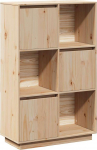 vidaXL Highboard Sideboard sahtlikapp K&uuml;lgkapp Mitmeotstarbeline kapp Puidust kapp K&otilde;rge kapp 74 x 35 x 117 cm Massiivne m&auml;nnipuit