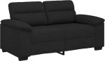 vidaXL 2-kohaline diivan must 120 cm kangast diivan 2-kohaline kangast diivan Diivan Kahekohaline diivan kangast