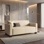 Mendler Lyon moodul diivan 2-kohaline diivan kunstnahast 136 cm Cream