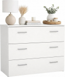 WELL HOME MOBILIARIO & DECORACI&Oacute;N Duero kirst 3 sahtliga, valge, 74,1 x 35,95 x 69,9 cm