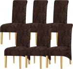 High Back Chair Covers, 6 t&uuml;kki Stretch Jacquard Chair Covers, suur paks tooli kaitsja s&ouml;&ouml;gituba, k&ouml;&ouml;k, bankett, restoran, kodudekoratsioon, A-tume kohv
