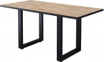 Vicco Livorno s&ouml;&ouml;gilaud must/kuldkangast tammepuust 160 x 80 cm Sobib 4 inimesele Tugev konstruktsioon ilma pikenduseta