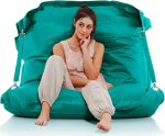 SMOOTHY Original Original Supreme Indoor & Outdoor Bean Bag, XXL 450 L, Giant Bean Bag, istmepadi lastele ja t&auml;iskasvanutele (Pacific Teal)