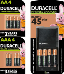 Duracell 45-minutiline akulaadija koos 6 x AA ja 6 x AAA patareiga