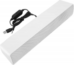 Socobeta Soundbar Stereokaabel USB Muusikam&auml;ngija Bass Surround Sound Box 3,5 mm sisend PC mobiiltelefonidele (valge)