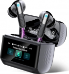 ZYHKON Bluetooth-k&otilde;rvaklapid koos puuteekraaniga, k&otilde;rvaklapid juhtmevabad Bluetooth 5.4 koos ANC / ENC mikrofoniga koos m&uuml;ra t&uuml;histamisega, 48H HiFi Stereo k&otilde;rvaklapid 5 EQ režiimiga, IP7 veekindel, mustad