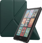 MoKo &uuml;mbris 7-tollisele Amazon Kindle Paperwhite 12. p&otilde;lvkond 2024, Kindle Colorsoft 2024/2025, Origami Stand Case magnetilise PC tagakattega, mitte Kobo Libra jaoks, kesk&ouml;&ouml; roheline