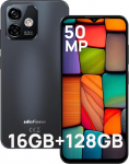 Ulefone Note 16 Pro nutitelefon ilma lepinguta, 16GB + 128GB/SD-256GB mobiiltelefon 4400mAh 50MP kaameraga Octa Core 6.52 tolli HD+ 5Ghz WiFi Android 13 Dual SIM s&otilde;rmej&auml;lg / n&auml;o ID / 4G / GPS / OOTG / mustad