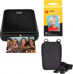 KODAK Step Printer Juhtmevaba mobiilne fotoprinter tsinktehnoloogiaga (must) reisikomplekt