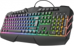 Trust poolmehaaniline m&auml;nguklaviatuur UK paigutusega GXT 881 ODYSS - mitmev&auml;rviline LED-valgustus, t&auml;iustatud anti-ghosting, 10 otsene juurdep&auml;&auml;suklahvi, PC/Laptop