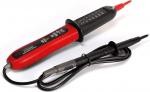 Velleman AC DC CAT III 12 kuni 400V Kahepooluseline pinge tester LED n&auml;idik polaarsuse n&auml;idik T&auml;pne siseruumides ja v&auml;ljas must punane