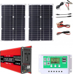 4000-W-Off-Grid-Solarpanel-Kit mit wasserdichtem 50-W-Panel und 50-A-Controller for Wohnmobil, Boot, Zuhause und Camping(Red)