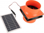 Solar-Abluftventilator - Temperaturgesteuerter Dachbodenl&uuml;fter | Lautloses Modell | 50W, Gerader Kanal 4/6 Zoll, 130CFM, Wasserdicht IP68, PET-monokristallines Panel Verwendbar F&uuml;r Yacht, Wohnmobil, K
