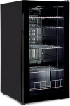 &deg;CUBES Drinks Fridge 90 L with Glass Door and 4 Variable Shelves, Compact Bottle Fridge, Perfect for Home, Office, Parties & Gastro, Stylish Fridge with Glass Door, Black