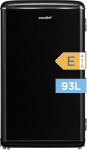 Comfee RCD93BL2EURT(E) Small Refrigerator, 93 Litre Retro Fridge, Mini Fridge with Adjustable Thermostat, LED Light, Black