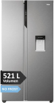 Haier Side-by-Side Cool Freezer Combination, HSR5918DWMP, Freestanding, No Frost, 177.5 x 90.8 x 65.9 cm, Side by Side Fridge with Water Tank, No Water Connection, Fridge Side by Side, 521 L