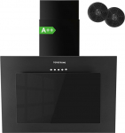 TopStrong Cooker Hood 60 cm, Extractor Hood 60 cm Recirculation / Exhaust Air with 350 m&sup3;/h Strong Suction Power, Quiet Head Hood 60 cm with LED Lighting, Includes Activated Carbon Filter, 3 Speeds