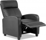 Recliner Chair for Living Room Recliner Sofa Wing Recliner Chair Reading Chair Armchair Single Sofa Accent Chair Home Theater Seating Modern Recliner Simple Lounge Black