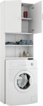 MAGIC SELECT Washing Machine Cupboard Top Shelf for Washing Machine or Toilet Tall Bathroom Cabinet Space Saving 4-Tier Storage Rack for Dryer