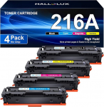 216A toonerikassett 216A toonerikomplekt, mis &uuml;hildub HP 216A W2410A W2411A W2412A W2413A tooneriga HP Color LaserJet Pro MFP M183fw M182n M183fdw M182 M182 M182nw M155 (1 must, 1 ts&uuml;aane, 1 magenta, 1 kollane)