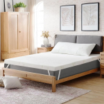 NOFFA viskoelastilised madratsitopperid, 135 x 190 x 5 cm, Comfort Memory Foam Topper Box Spring voodile, madratsitopper sisaldab eemaldatavat katet reguleeritavate rihmadega