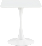 buybyroom Modernne s&ouml;&ouml;gilaud 70 x 70 cm K&ouml;&ouml;gilaud V&auml;ike s&ouml;&ouml;gilaud Ruudukujuline laud metallist jalgadega Sobib elutuppa s&ouml;&ouml;gituppa R&otilde;dule Valge