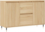 vidaXL Sideboard, kapp, kus on palju hoiuruumi, Highboard elutoa kapp raudjalgadega, kapp Sideboard, k&uuml;lgkapp, Sonoma tammepuust materjalist