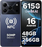 DOOGEE Note 56 Plus AI Android 16 nutitelefon ilma lepinguta, 48GB + 256GB/2TB TF, mobiiltelefon ilma lepinguta 50MP AI kaamera, T7225 Octa Core 6150mAh aku mobiiltelefon, 6,56-tolline HD + 90Hz