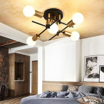 ZYDTRIP Sputnik Chandelier, Semi Flush Mount Ceiling Light, Modern Farmhouse Lighting for Kitchen, Bedroom, Living Room, Bathroom, Hallway, Entrance