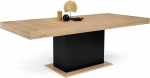 IDMarket Eden Extendable Rectangular Dining Table for 6-10 People Wood and Black 160-200cm