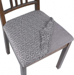 SearchI Seat Covers for Dining Room Chairs Stretch Jacquard Chair Seat Covers Set of 4 Removable Washable Padded Chair Seat Protector Cushion Protective Covers for Kitchen, Office