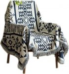 Sofa throw blanket sofa cover reversible multifunctional Bohemian retro jacquard tassel cotton woven couch towel armchair decorative tapestry protective cover tablecloth rug.