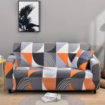 GUYIRT Bedruckte Diivan-Schonbez&uuml;ge Muster Sofabezug Moderner Stil Waschbarer M&ouml;belschutz Wohnzimmer Stretch Sofa Schonbezug Sessel Schonbezug -C-3 Seater(185-230cm)