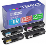 BLACK POINT Premium toonerite komplekt 4 komplekti, mis &uuml;hildub TN423 TN421 TN-423BK TN-423C TN-423M TN-423Y TN-421BK TN423BK jaoks Brother MFC-L8690CDW MFC-L8900CDW DCP-L8410CDW HL-L8260CDW HL-L833 60CDCDW