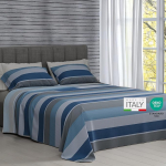 Dorian Home, komplektne voodi 100% puuvillane, mis koosneb voodi allservast, pealisvoodist ja padjap&uuml;&uuml;rist, valmistatud Itaalias (Garda Blu, Matrimonial)