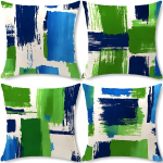 Cirzone Outdoor padjakatted komplekt 4 45 x 45 cm dekoratiivsed &otilde;uepadjad Abstraktne &otilde;limaali printimine padjakatted on diivanipadja jaoks aias v&auml;ljas