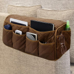 MEHIDFY Armchair Caddy, Waterproof Sofa Armrest Organiser, Non-Slip Backrest Organiser, Remote Control Holder for Recliner, Relax Caddy with 14 Pockets, TV Remote Storage