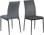 AC Design Furniture Devin s&ouml;&ouml;gitoolid 4 tk K 92 x L 43,5 x S 53 cm Tumehall/must kangas/metall