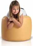 Ecopuf Point Pouf Stool 55 x 40 cm Faux Leather Pouf Stool Round Seat Pouf Sobib sise- ja v&auml;litingimustes kasutamiseks kui jalahoob Jooga istmepadi Meditatsioonipadi Pol&uuml;st&uuml;reen t&auml;idisega (EPS helmed)