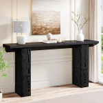 Tribesigns konsoollaud esikusse, 160 cm, diivanilaud, kitsas must, esikusse laud, puit sissep&auml;&auml;suks, elutuppa, diivani taha, esikusse, sissep&auml;&auml;sualasse, koridori, esikusse