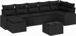 Model3346143 8-osaline aia diivan komplekt koos padjadega Beige Poly Rattan Garden Lounge