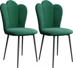 homewell 2 s&ouml;&ouml;gitooli komplekt Sametist k&ouml;&ouml;gitoolid Polsterdatud toolid s&ouml;&ouml;gituba k&ouml;&ouml;k magamistuba vastuv&otilde;tt 16,1 x 18,1 x 36 tolli (roheline)