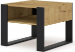BIM Furniture Mondi kohvilaud 60 x 60 cm ruudukujuline k&uuml;ljelaud riiuliga (Artisan Oak)