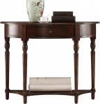 Kitsas konsoollaud, k&uuml;ljelaud, kitsas sissep&auml;&auml;suala jaoks, diivanilaud hoiukambriga, koridorilaud koridori jaoks, poolkuu kuju ja laudade jalad Rooma samba stiilis (must)