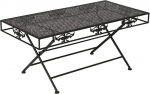 Festnight kohvilaud Kokkupandav kohvilaud Vintage stiilis metallist kokkupandav elutoa laud 100 x 50 x 45 cm must