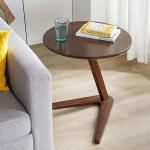 Kohvilaud, v&auml;ike C-kujuline k&uuml;ljelaud, stiilne puidust diivanilaud ilusas p&auml;hklipuu v&auml;limuses, &uuml;mmargune laud hoiupinnana diivanile ja diivanile 50 x 51 cm (v&auml;rv: p&auml;hkelpuu)