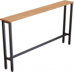 Esiku laud, konsoollaud H k&ouml;&ouml;gi hommikus&ouml;&ouml;gilaud, 125 cm kitsas pikk baarilaud, t&ouml;&ouml;stuslik diivanilaud, kitsas metallist raamiga k&uuml;ljelaud diivani taha, elutuppa, &uuml;ks