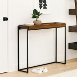 Konsolentisch Schmal aus Massivholz mit Ablagefach, Beistelltisch Schmal Ideal f&uuml;r Eingangsbereich, Flur, Wohnzimmer oder Foyer, Landhausstil(80 * 30 * 80 cm/31 * 12 * 31 in)